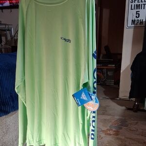 Columbia Bright Green Long Sleeve Shirt